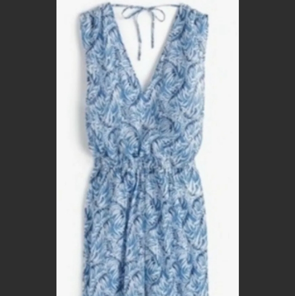 J CREW Sleeveless Cotton Jumpsuit Women's Sz Large - Picture 7 of 9